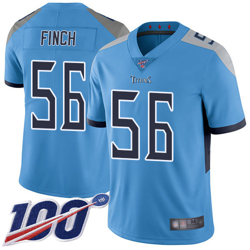 Tennessee Titans Limited Light Blue Men Sharif Finch Alternate Jersey NFL Football #56 100th Season Vapor Untouchable->women nfl jersey->Women Jersey